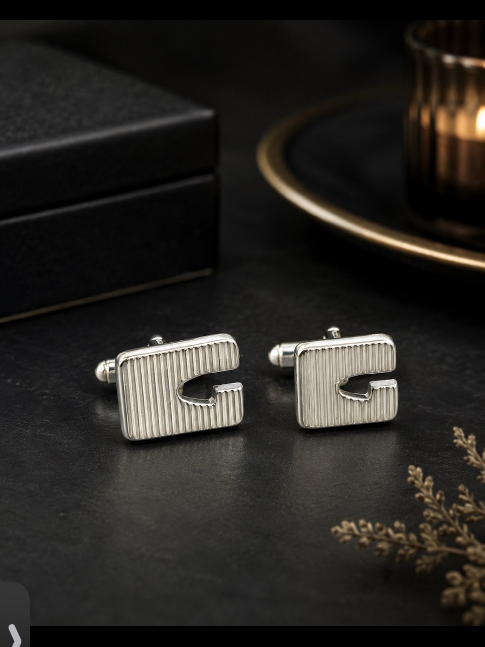 GUCCI 20th Century Sterling Silver Cufflinks UNISEX